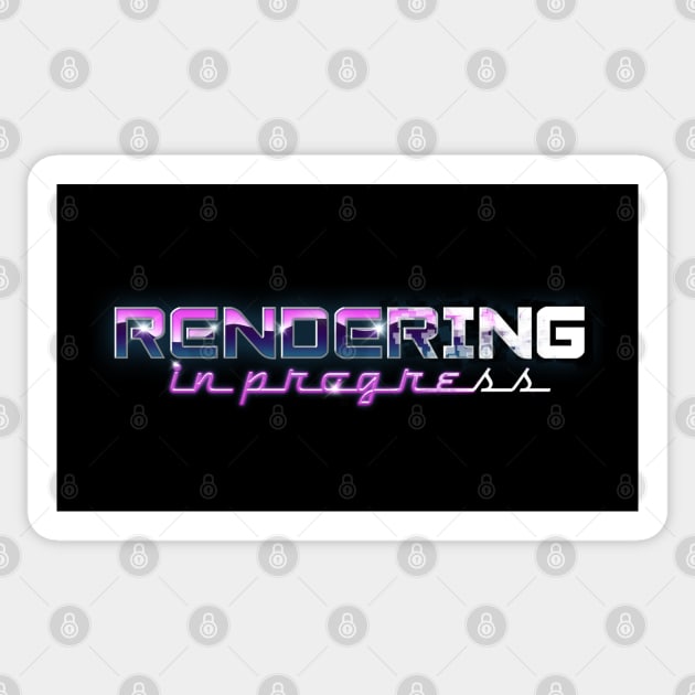 RENDERING #1 Sticker by RickTurner